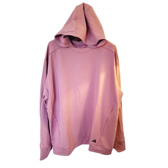 NWT Adidas Yoga Training Pink Hooded Sweatshirt - Size XL - Picture 7 of 7